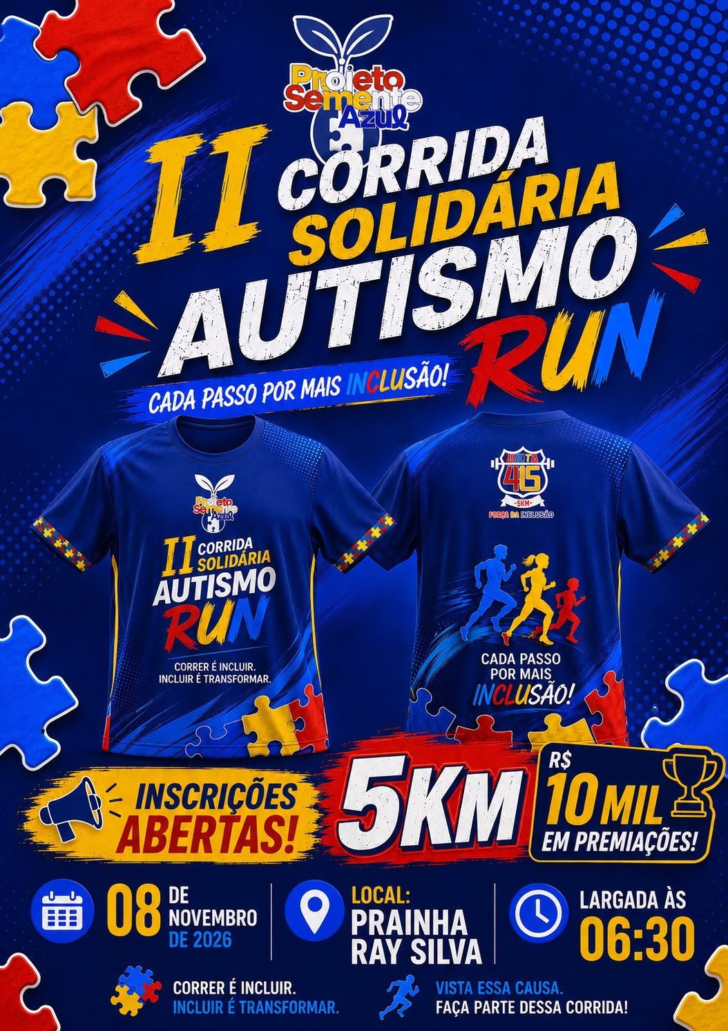 Flyer II Corrida Solidária Autismo Run